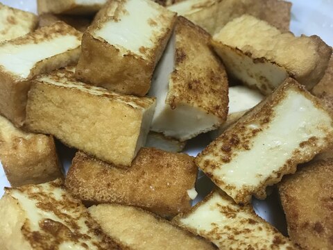 ささっと塩味付けの厚揚げ焼き☆